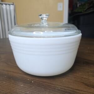 Pyrex Hamilton Beach Milk Glass Vtg Mixing Pyrex Bowl Made In U.S.A. #22
